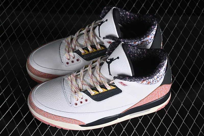 All categories Air Jordan Jordan series basketball shoes Air Jordan 3 Air Jordan 3 GS "Red Stardust" AJ3 Joe 3 new white pink flower 441140-100